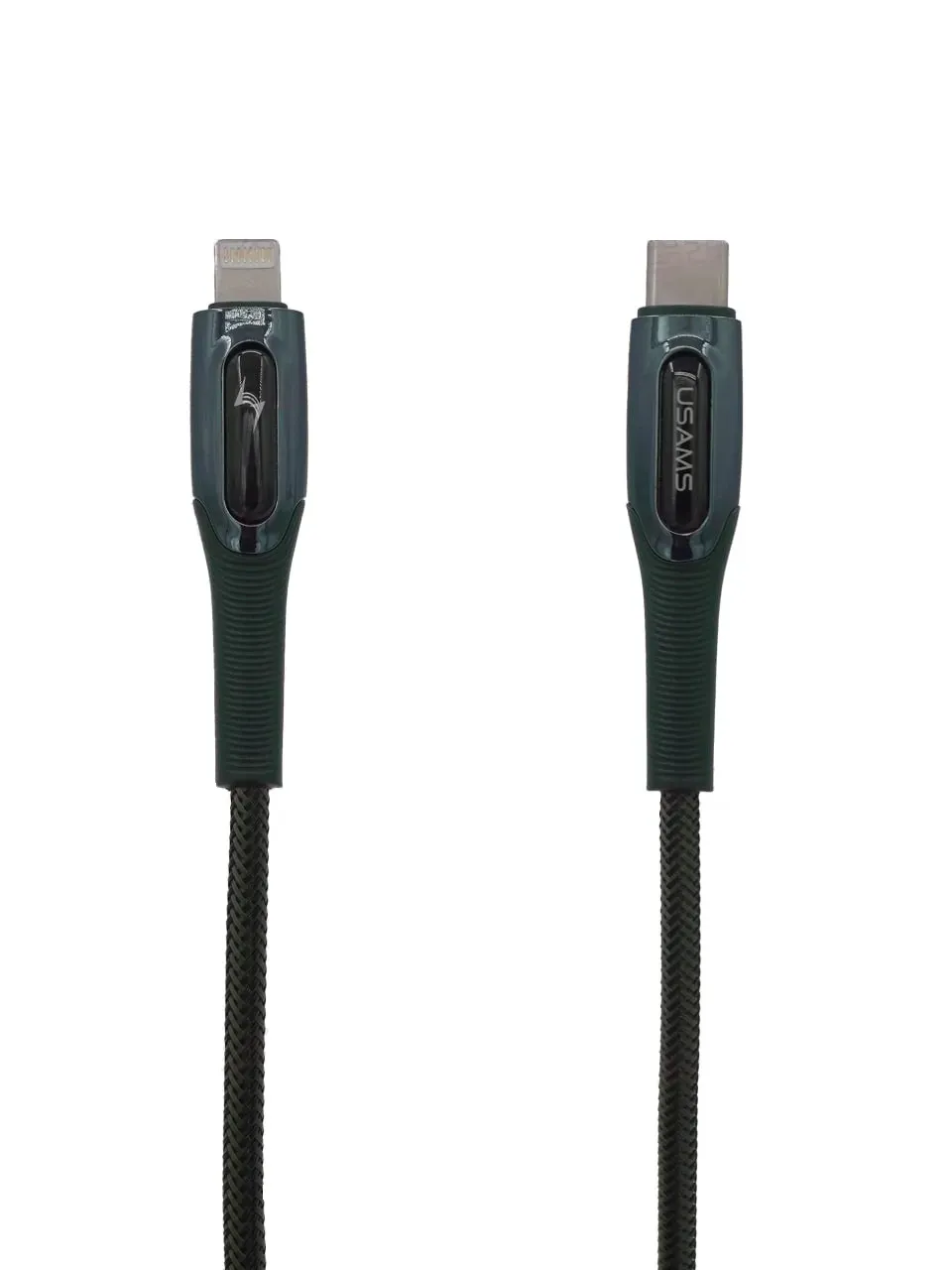 Кабель Usams USB-C/Lightning усиленный 1.2м (зеленый)