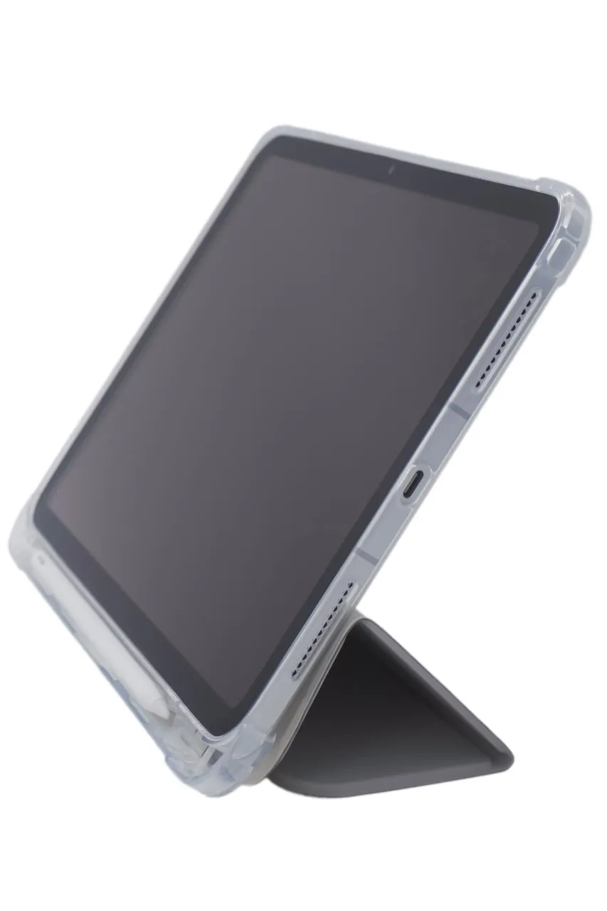 Прозрачный чехол-книжка для iPad Air 4/5 10.9 с тройным загибом Серый