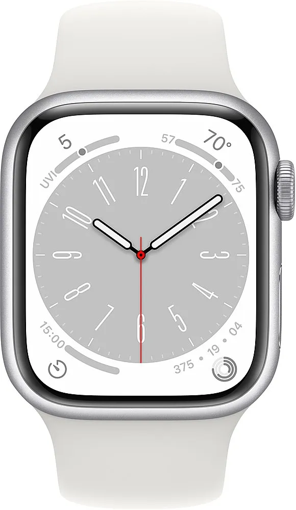 Часы Apple Watch Series 8 41mm Aluminum Case GPS Sport Band White S/M